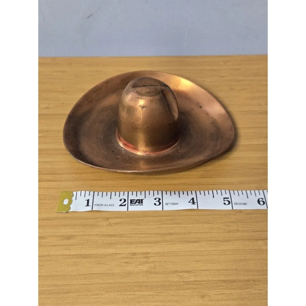 Vintage Copper Cowboy Hat Ashtray Trinket Dish